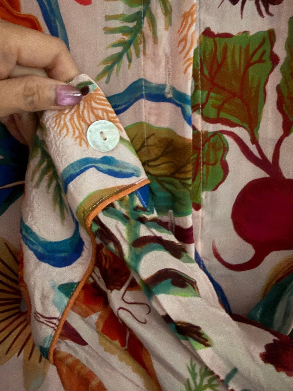 FARM Rio Multicolor Botanical Silk Button-Up - Picture 4 of 5
